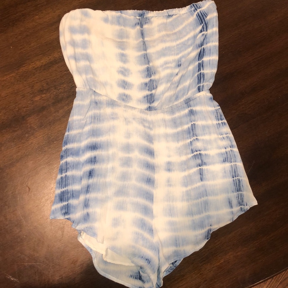 Light blue tie dye romper, only worn once!